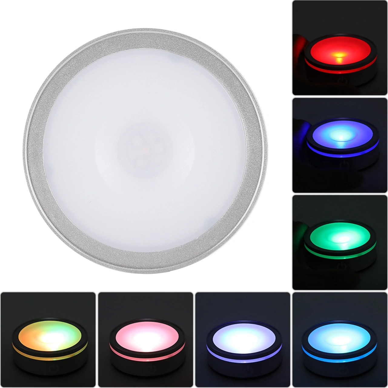 Wezone Led Kristal Işık Tabanı, Dokunmatik Anahtar, Çoklu Işık Modu, Usb/pil Desteği, Kristal Top/3d Heykel İçin, Dayanıklı Malzeme Diğer