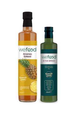 Wefood Ananas Sirkesi 500 Ml + Wefood D-tox Sirkesi 250 ML