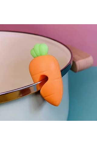 4pcs Dökülme Geçirmez Silikon Pot Kapağı Kaldırıcılar Pot Kapağı Kaldırıcı Isıya Dayanıklı Pot Kapak Desteği Önleyici Pişirme Pot Kapağı Tutucusu Üzerinde Kaynatma Ahşap