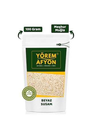 Meşhur Muğla Gökova Yöresinden Yerli Mahsul Doğal Çiğ Beyaz Susam Sesamum Indicum 100gr.