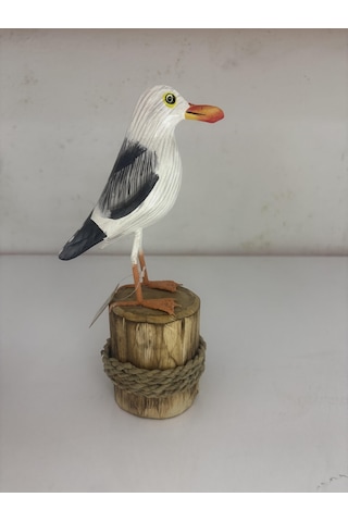 Ahşap Martı Biblo 20 Cm