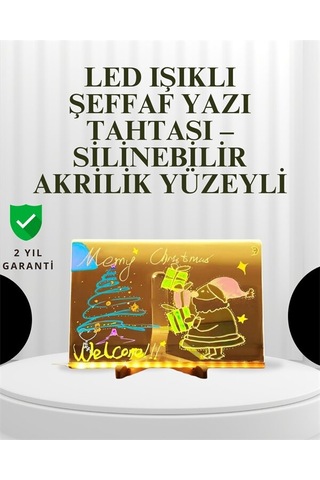 Dekoratif Led Yazı Tahtası Silinebilir Neon Kalemli Planlama Ve Hatırlatma İçin İdeal
