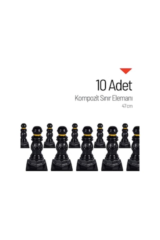 10'lu Kompozit Sınır Elemanı Seti 47 Cm-3636