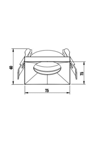 Jh721 S Siyah Gu10 Duylu Sabit Kare Spot