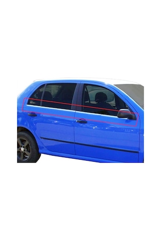 Skoda Fabia Krom Cam Çıtası 4 Kapı P.çelik 2000-2007 Arası