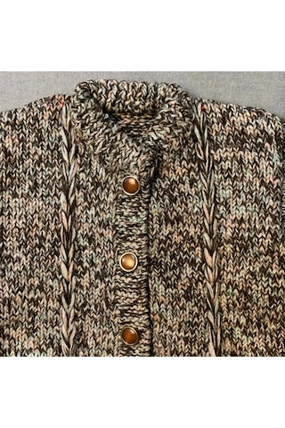 Uretti - Kadir 7704 - El Örgüsü Ebruli Yün Erkek Bebek Hırkası - 2 / 4 Ay Çok Renkli