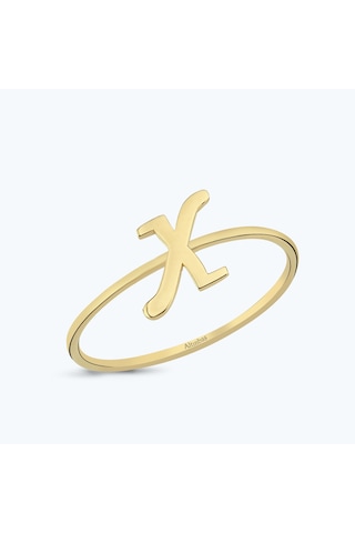 Altınbaş Altın X Harfi Yüzük Xyzıntgk01-25295