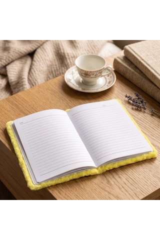 Pelüş Ve Eğlenceli Defter - Basketbol Topu Figürlü Sarı