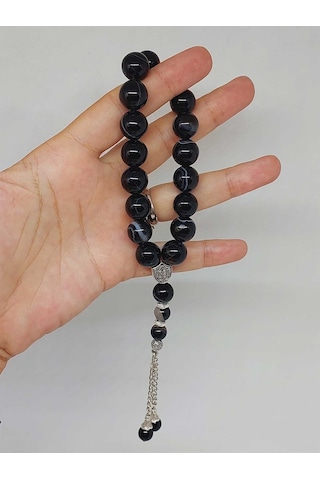 Akik Taşı 17lik Efe Tesbih 12mm 53386 Kahverengi