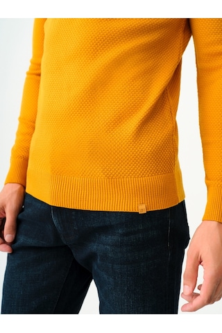 Lf2030179 Erkek Kazak Mustard Mustard