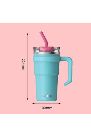 Dodge Trekking Çelik Termos Mug 750ml Turkuaz Turkuaz