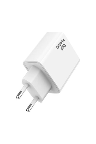 Masquerade 20W Çift Çıkış Type-C + Usb-A Seyahat Şarjı Beyaz MFI Lisanslı