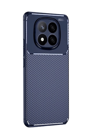 En-cag Redmi Note 14 Pro 5g Uyumlu Kılıf Auto Focus Karbon Kapak - Lacivert Bss
