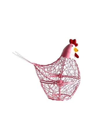 Trendooze Mini Pembe Tavuk Yumurta Tutucu Rustik Meyve Küçük Mekan Dekorasyonu Pembe