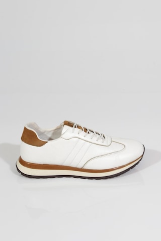 Dgn 611 Erkek Sneakers Ayakkabi Beyaz Taba Nubuk