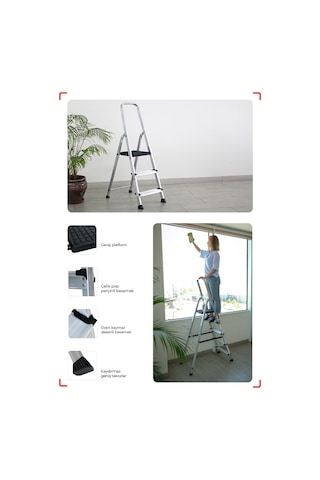 Çağsan BG4 4+1 Basamaklı Bergama Tablalı Merdiven