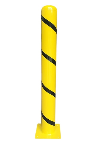 Kamyon Bariyer Metal Kaldırım Park Demiri Otopark Sabit Park Bariyeri 114mm 100 Cm 2.5mm Siyah