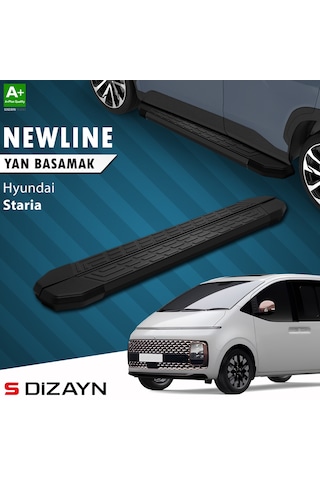 S-dizayn Hyundai Staria S-line Siyah Yan Basamak 233 Cm 2021 Üzeri A+ Kalite