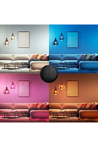 Philips Hue Tap Dial Switch Döner Anahtar, Siyah, Hue Uygulaması İle Kişiselleştirilebilir, Aksesuarlar