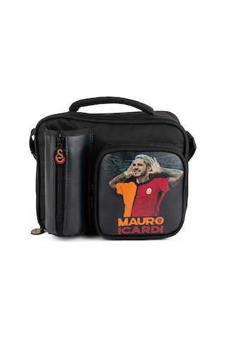 Galatasaray 2 Bölmeli Mauro Icardi Suni Deri Matara Cepli Beslenme Çantası 25592 Siyah