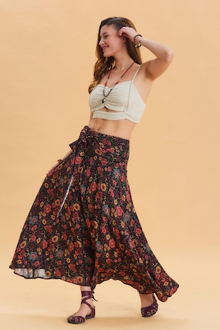 Salaş Asimetrik Etek Siyah