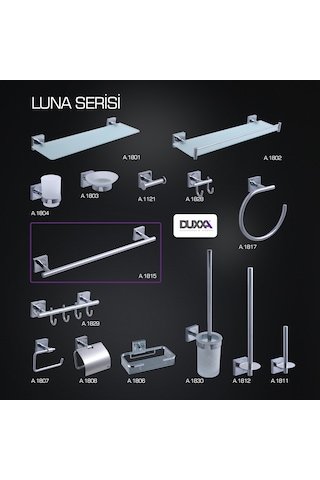 Luna Uzun Havluluk Krom 50cm