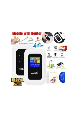 4g/5g A8-e Mobil Sim Kartlı Wifi Router 300mbps Kablosuz 3000mah Taşınabilir Hotspot Cep Modem