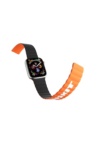 Watch 7 41mm Uyumlu Kordon Youngkit Klasik Magnetik Tak Çıkar Soft Strap Kayış Siyah