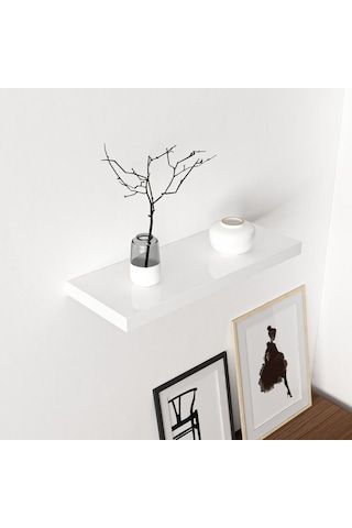 Minarmobilya Minar Gizli Tutuculu Duvar Rafı 60 Cm - P.Beyaz