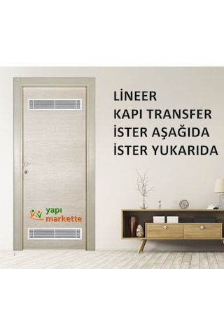 Temmenfez Alüminyum Beyaz Lineer Kapı Transfer Menfez, Panjur