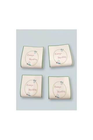 50 Adet Minimalist Çelenk Tasarımlı Kına Hediyeliği 6x6,5 Cm - 3-4 Gr Hijyenik Paketli Dağıtmalık Kına