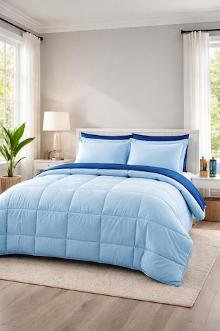 Özdilek Colormix Uyku Seti Çift Kişilik - Aqua/lacivert Aqua