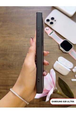 Samsung Galaxy S25 Ultra Uyumlu Kamera Korumalı Darbeye Dayanıklı Renk Atmayan Keep Silikon Kılıf Siyah