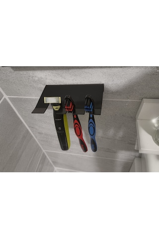 Çok Amaçlı Banyo Askı Aparatı 2 Adet Vida Dübel Dahil Paslanmaz Çelik Siyah