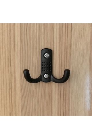 Noktalı Portmanto Vestiyer Duvar Dolap Elbise Askısı Siyah Metal Kapı Askılığı Askılık 10 Adet Siyah
