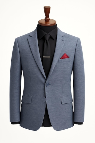Fabio Cassani Erkek İtalyan Kesim Tek Düğmeli Blazer Ceket Klasik Ve Modern Şıklık Mavi