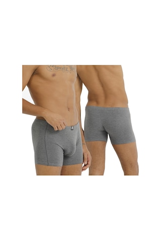 Boxxerman Tatkan - 3'lü - Erkek Bambu Sport Boxershort Gri