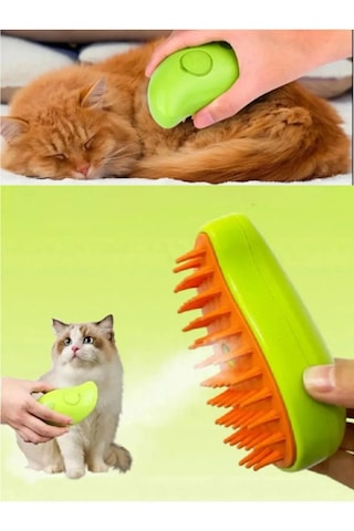 Tineke Buharlı Kedi & Köpek Yıkama Fırçası Tarağı Yumuşak Silikon