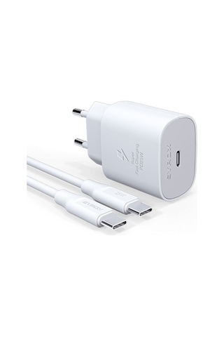Samsung Galaxy S10 Lite Uyumlu 25w Type-c To Type-c Hızlı Şarj Cihazı / Şarj Aleti Adaptör 1122