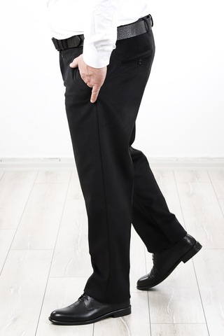 Neowit Erkek İçi Polarlı Yan Cep Klasik Kesim Kadife Pantolon Siyah