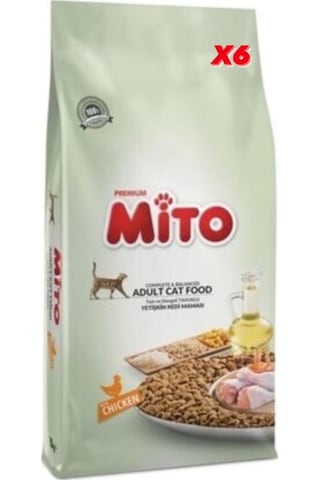 Mito Tavuklu 1 KG X6 Yetişkin Kedi Maması Orjinal Paket