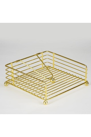 Vkemall Mutfak Ve Restoranlar İçin Demir Yapıklı Dikdörtgen Servis Bezi Tutucu, Ağırlıklı Kolu İle Sabit Konumlandırma Altın