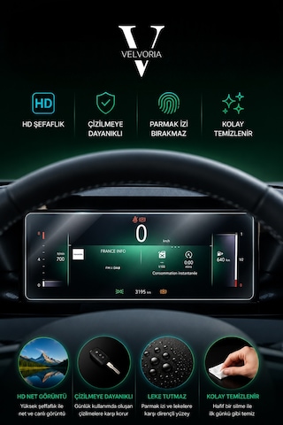 Opel Astra 10 Inç Dijital Gösterge Nano Glass Ekran Koruyucu 2022 2023