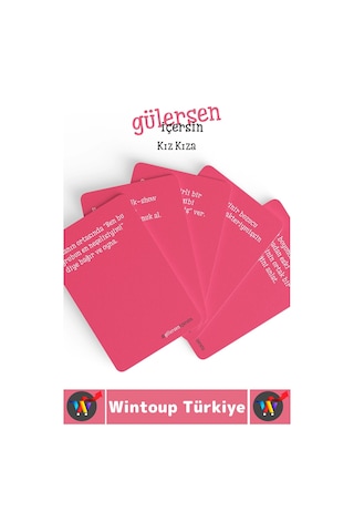 Oyun Eğlenceli Grup Kamp Ev Arkadaş Ortamı Komik Görev Ceza Kart Oyunu Gülersen İçersin-kız Kıza