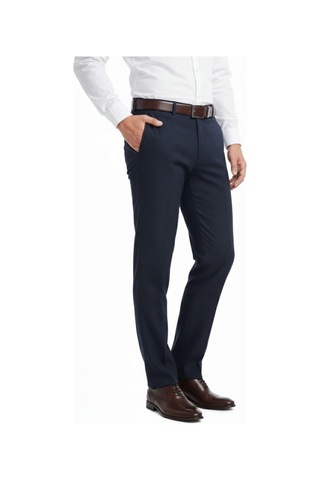 Erkek Regular Fit Çizgili Kumaş Pantolon Likra Kumaş Bgl-st05036 Lacivert