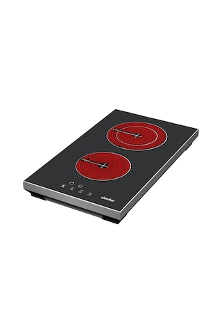 Simfer 3045 Domino Set Üstü Vitroseramik Ocak 2E Siyah