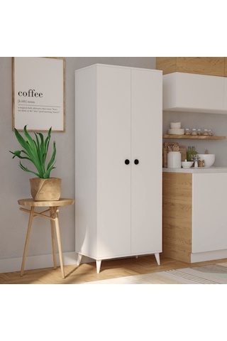 Suntalam 2 Kapaklı 5 Raflı Mega Çok Amaçlı Mutfak Dolabı Banyo Do