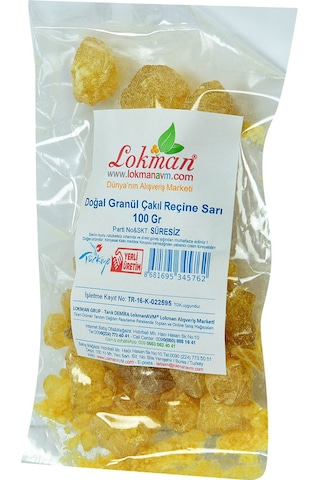 Lokman Doğal Granül Çakıl Reçine Sarı 100 G