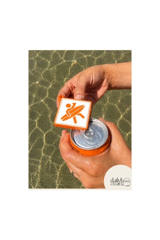 Paddle Board Charm Anahtarlık -summer Vibes Figürlü Çanta Aksesuarı-kutu İçecek Açacaklı Anahtarlık-3d Dekoratif Baskı-turuncu Turuncu