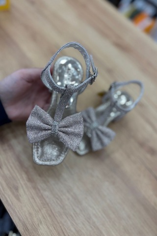 Rocky Mat Rose Golt Kız Çocuk Topuklu Ayakkabı-mat Rose Gold Altın